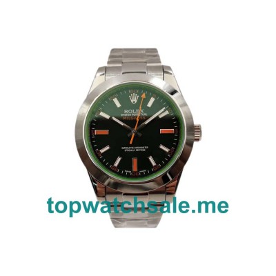 UK Black Dials Steel Rolex Milgauss 116400 GV Replica Watches