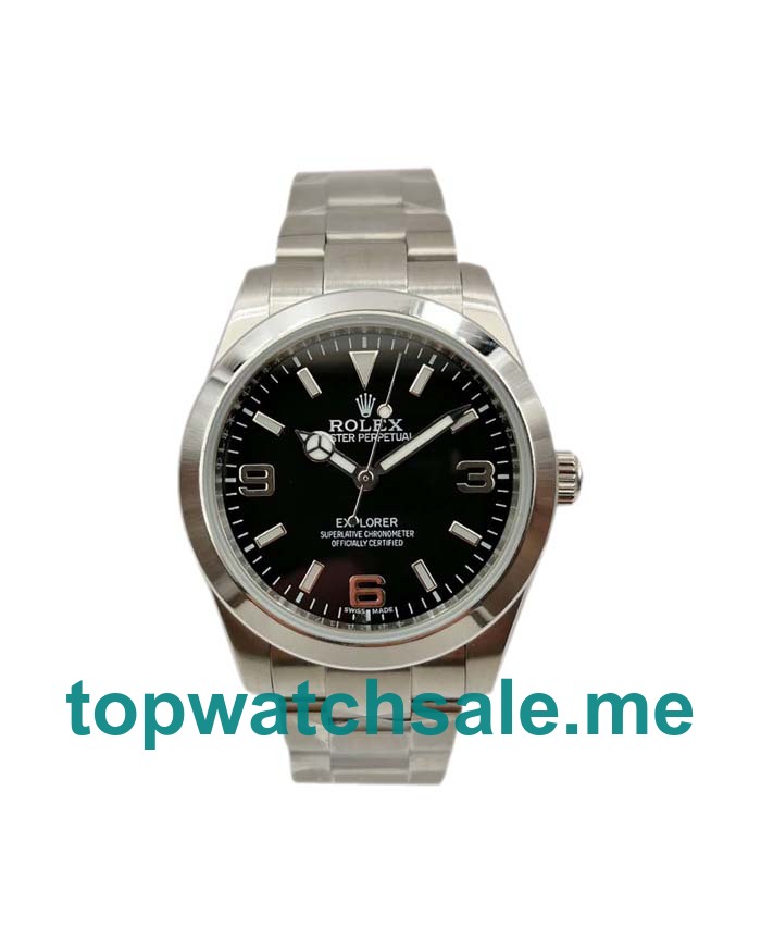 UK Black Dials Steel Rolex Explorer 214270 Replica Watches