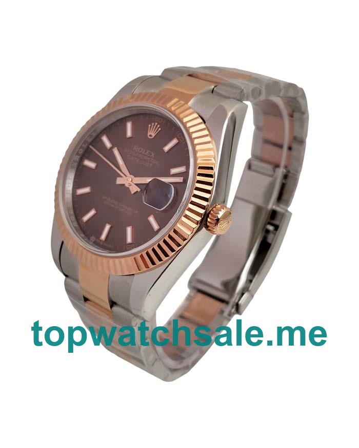 UK Chocolate Dials Steel And Rose Gold Rolex Datejust 126331 Replica Watches