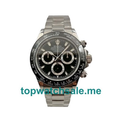 UK Black Dials Steel Rolex Daytona 116500 Replica Watches