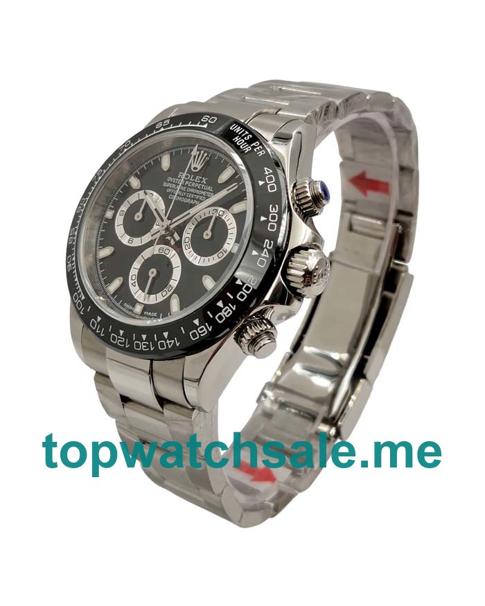 UK Black Dials Steel Rolex Daytona 116500 Replica Watches