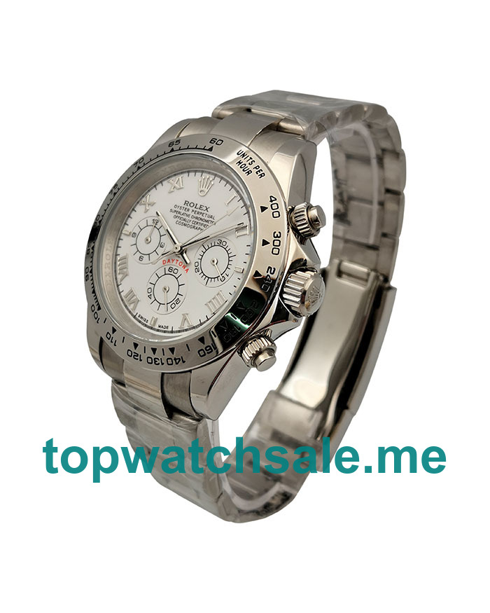 UK White Dials Steel Rolex Daytona 116520 Replica Watches