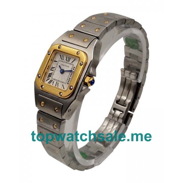 UK Steel And Gold Replica Santos De Cartier W20012C4 Quartz Watches