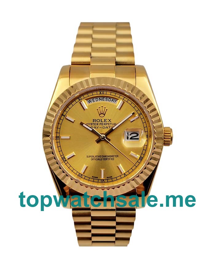 UK Champagne Dials Gold Rolex Day-Date 118238 Replica Watches