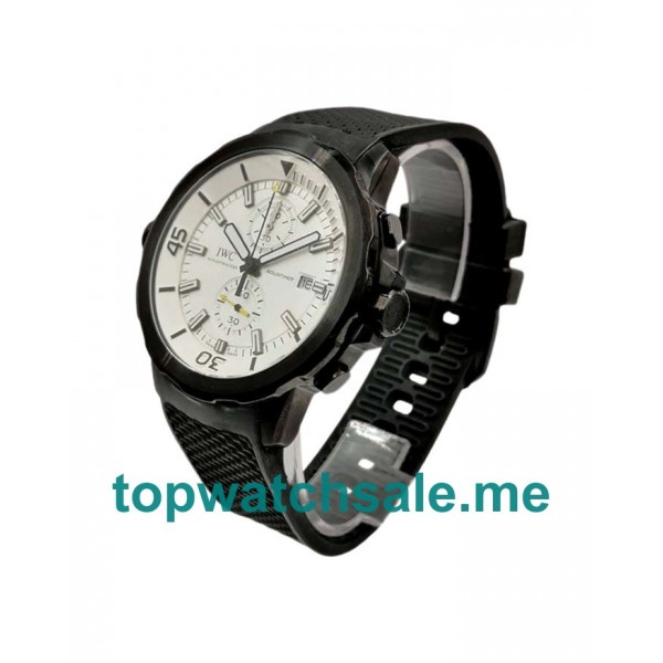 UK White Dials Black Steel IWC Aquatimer IW376705 Replica Watches