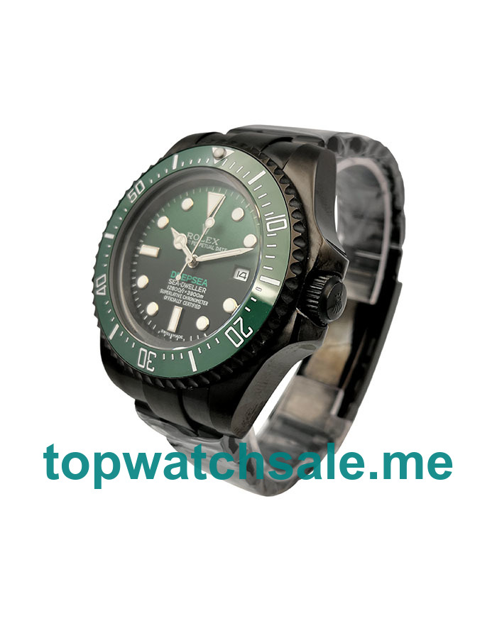 UK Green And Black Dials Black Steel Rolex Sea-Dweller Deepsea 126660 Replica Watches