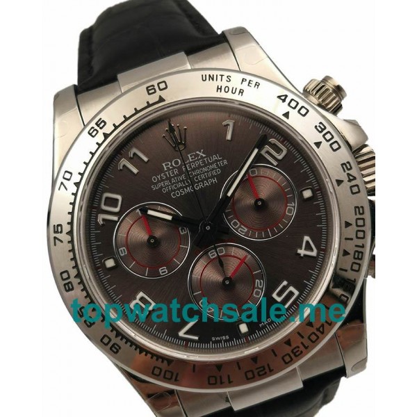 UK Grey Dials White Gold Rolex Daytona 116519 Replica Watches