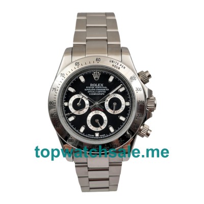 UK Black Dials Steel Rolex Daytona 116520 Replica Watches