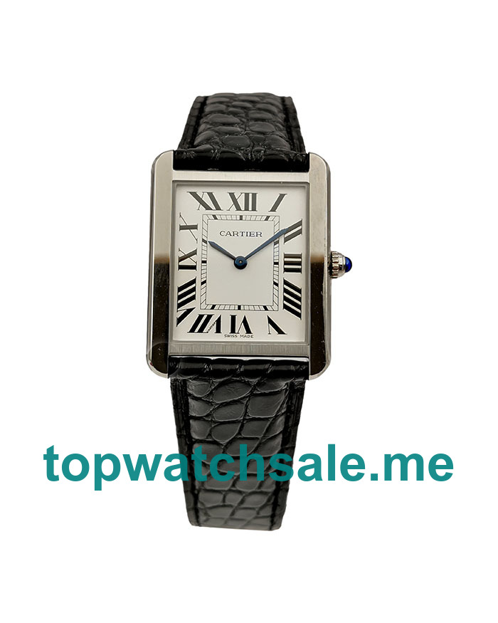 UK White Dials Steel Cartier Tank Solo WSTA0028 Replica Watches