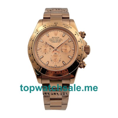 UK Pink Dials Rose Gold Rolex Daytona 116505 Replica Watches