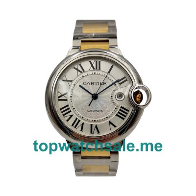 UK Silver Dials Steel And Gold Cartier Ballon Bleu W69009Z3 Replica Watches