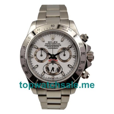 UK White Dials Steel Rolex Daytona 116520 Replica Watches