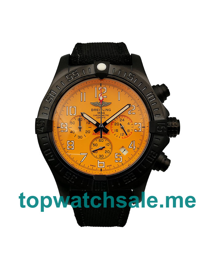 UK Yellow Dials Black Steel Breitling Super Avenger XB0180E4 Replica Watches