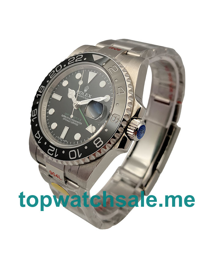 UK Black Dials Steel Rolex GMT-Master II 116710LN Replica Watches