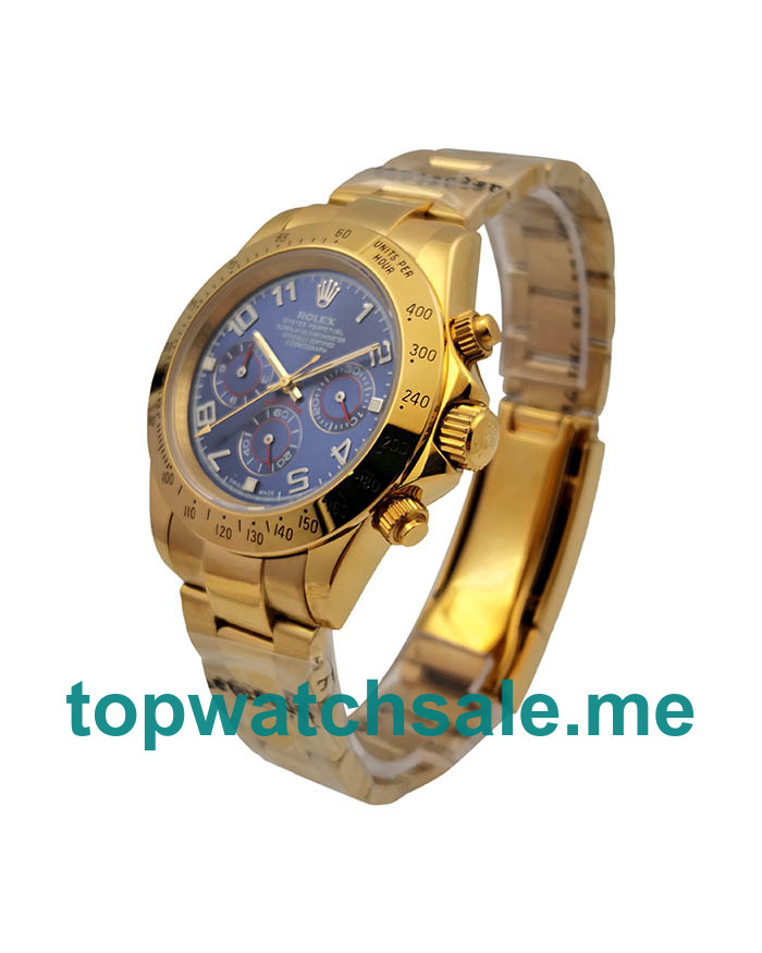 UK Blue Dias Gold Rolex Daytona 116528 Replica Watches