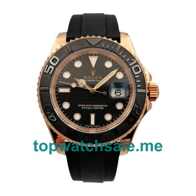 UK Black Dials Rose Gold Rolex Yacht-Master 40 116655 AR Replica Watches