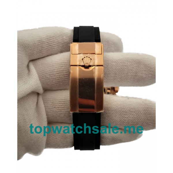 UK Black Dials Rose Gold Rolex Yacht-Master 40 116655 AR Replica Watches