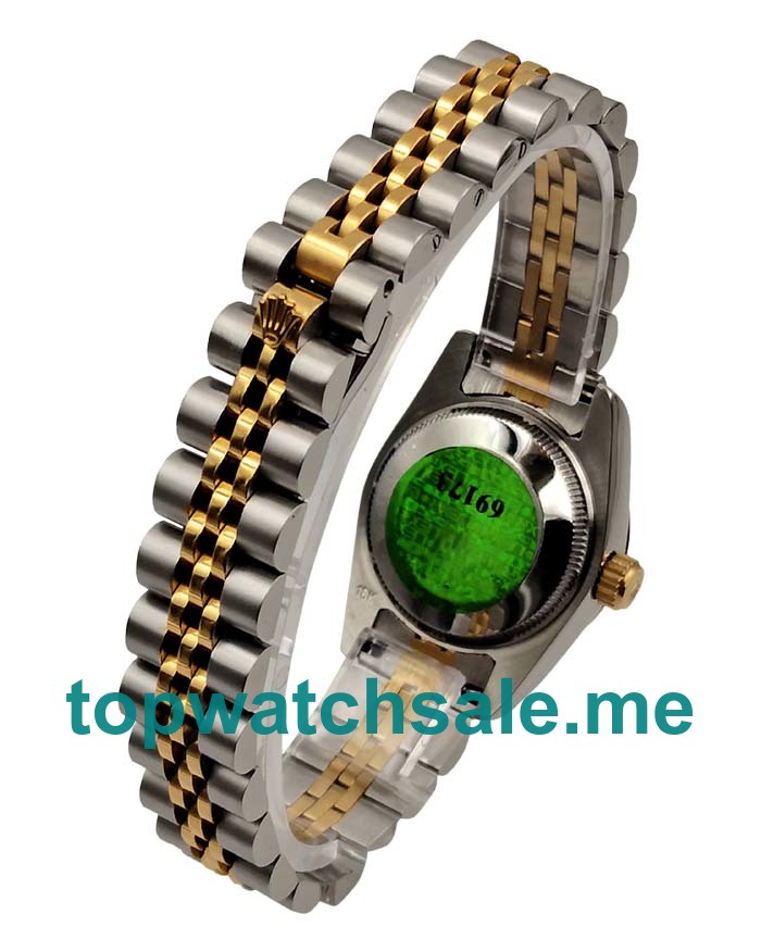 UK Black Dials Steel And Gold Rolex Lady-Datejust 69173 Replica Watches