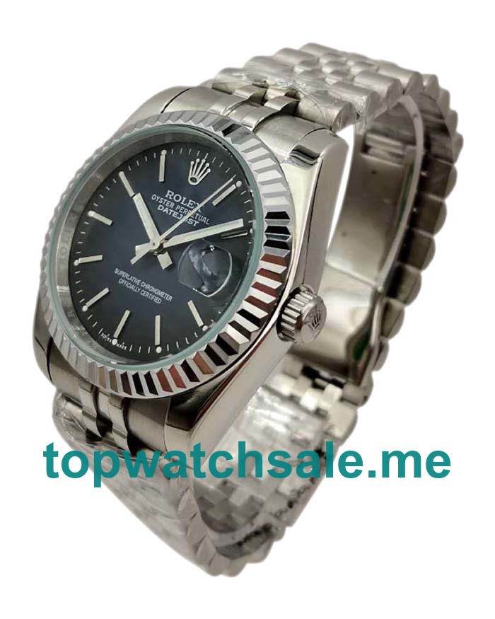 UK Blue Dials Steel Rolex Datejust 16234 Replica Watches