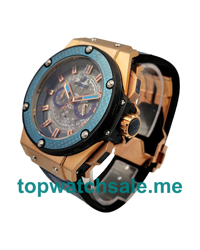 18K Rose Gold Replica Hublot King Power 701.OQ.0138.GR.SPO14 Watches With Grey Dials