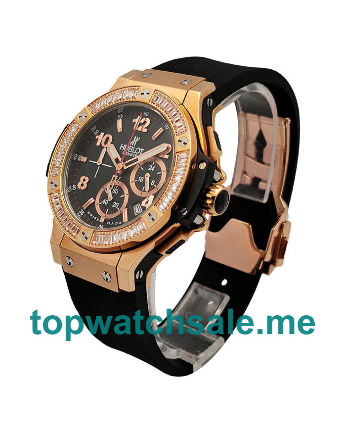 UK 18K Rose Gold Fake Hublot Big Bang 301.PX.130.RX.114 Watches With Diamonds