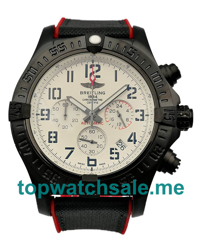 UK White Dials Black Steel Breitling Avenger XB0180E4 Replica Watches