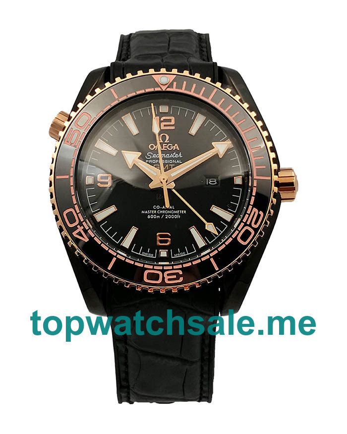 UK Black Dials Black Steel Omega Seamaster Planet Ocean 215.63.46.22.01.001 Replica Watches