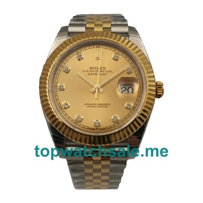 UK Champagne Dials Steel And Gold Rolex Datejust II 116333 EW Replica Watches