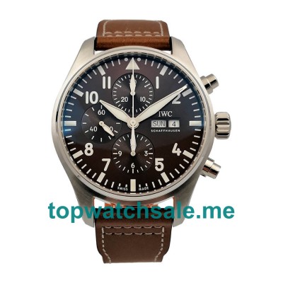 UK Brown Dials Steel IWC Pilots IW377714 Replica Watches