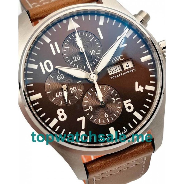 UK Brown Dials Steel IWC Pilots IW377714 Replica Watches