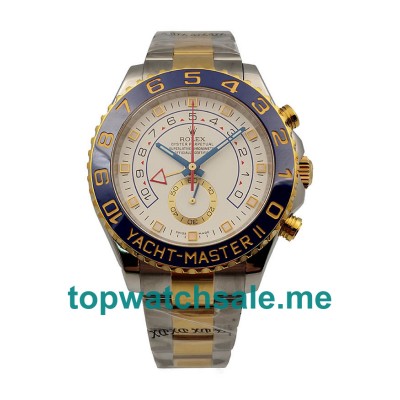 UK White Dials Steel And Gold Rolex Yacht-Master II 116681 V5 Replica Watches