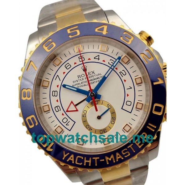 UK White Dials Steel And Gold Rolex Yacht-Master II 116681 V5 Replica Watches