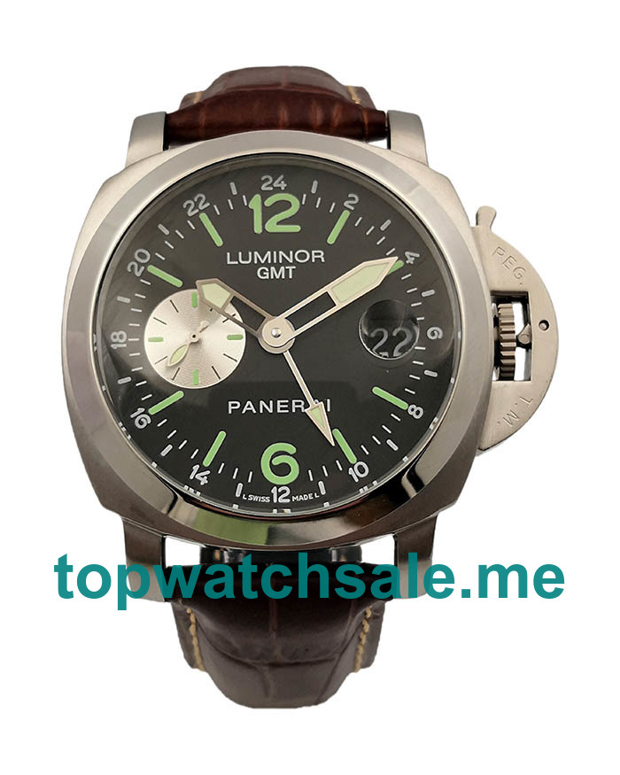 UK Black Dials Steel Panerai Luminor GMT PAM00088 Replica Watches