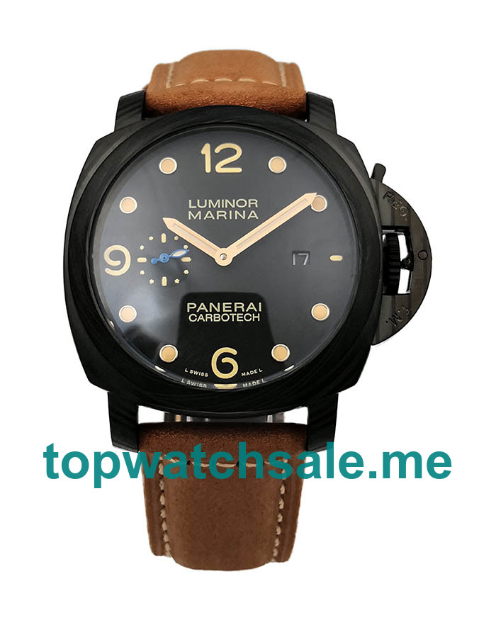 UK Black Dials Imitation Carbon Fiber Panerai Luminor Marina PAM00164 Replica Watches