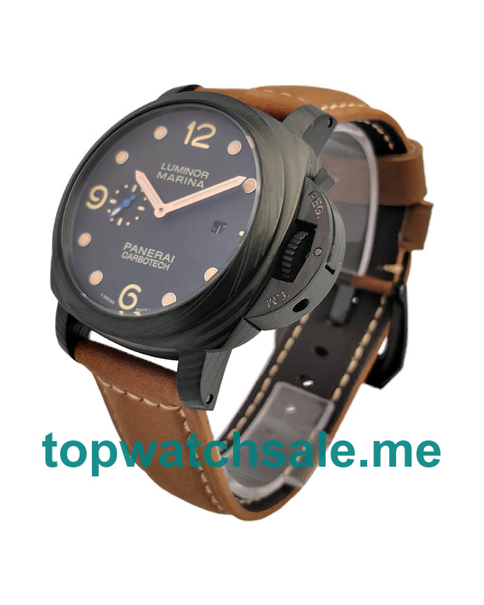 UK Black Dials Imitation Carbon Fiber Panerai Luminor Marina PAM00164 Replica Watches