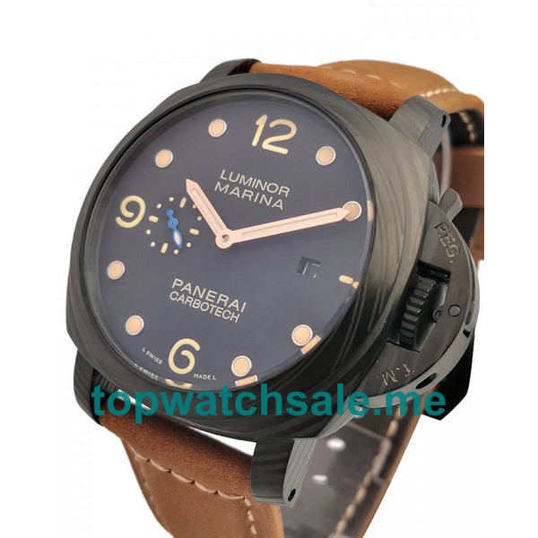 UK Black Dials Imitation Carbon Fiber Panerai Luminor Marina PAM00164 Replica Watches