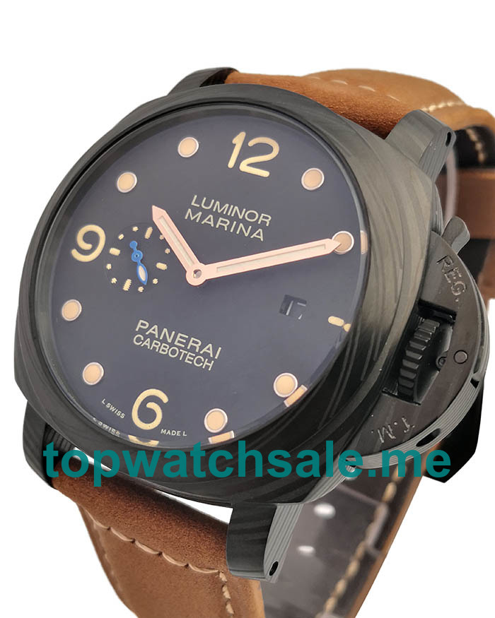 UK Black Dials Imitation Carbon Fiber Panerai Luminor Marina PAM00164 Replica Watches