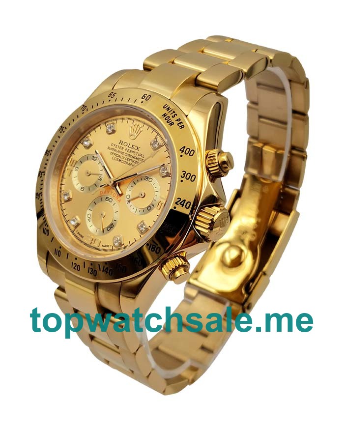 UK Champagne Dials Gold Rolex Daytona 16528 Replica Watches