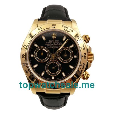 UK Black Dials Gold Rolex Daytona 116508 Replica Watches