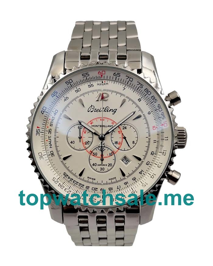 UK White Dials Steel Breitling Montbrillant A41330 Replica Watches