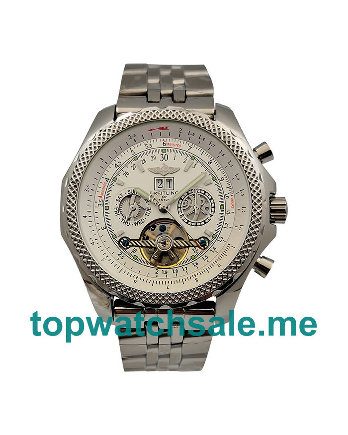 UK White Dials Steel Breitling Bentley Mulliner Tourbillon 18761 Replica Watches