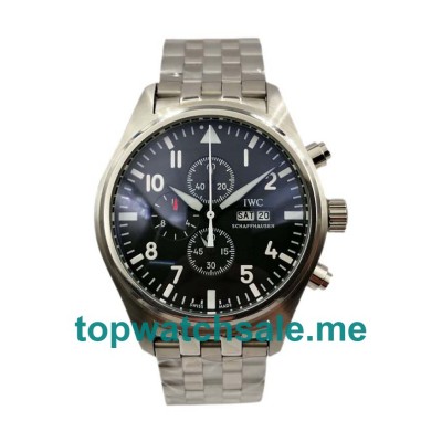 UK Black Dials Steel IWC Pilots IW377710 Replica Watches