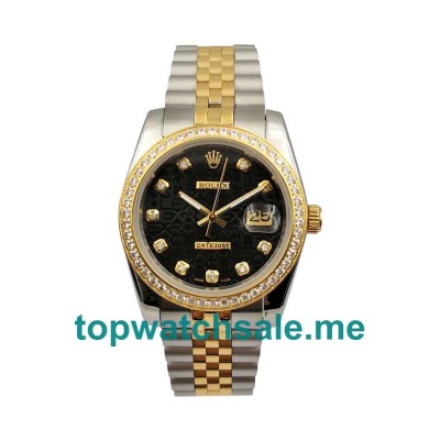 UK Black Dials Gold And Steel Rolex Datejust 116243 Replica Watches