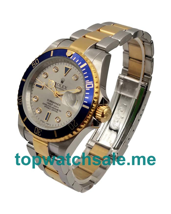 UK Gray Dials Steel And Gold Rolex Submariner 16613 Replica Watches