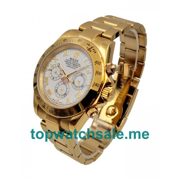 UK White Dials Gold Rolex Daytona 116528 Replica Watches