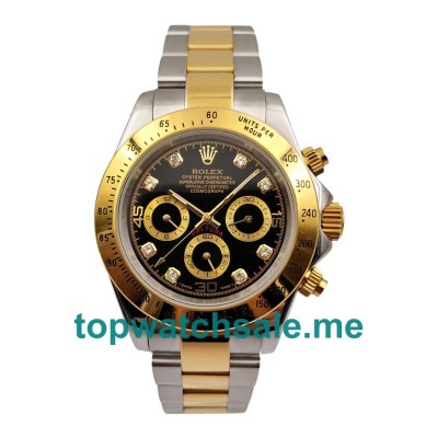 UK Black Dials Steel And Gold Rolex Daytona 116523 Replica Watches