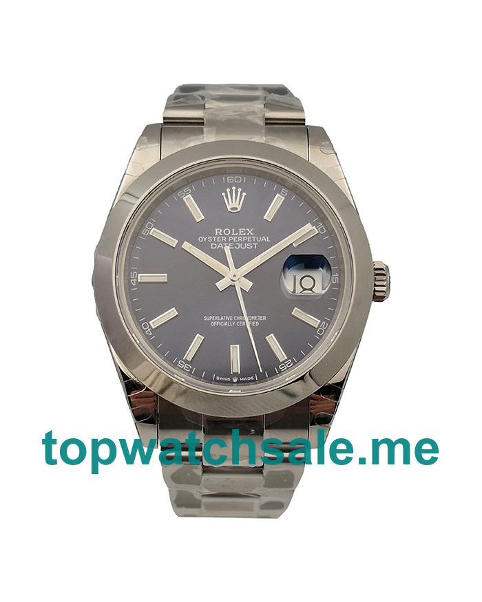 UK Blue Dials Steel Rolex Datejust 126300 Replica Watches