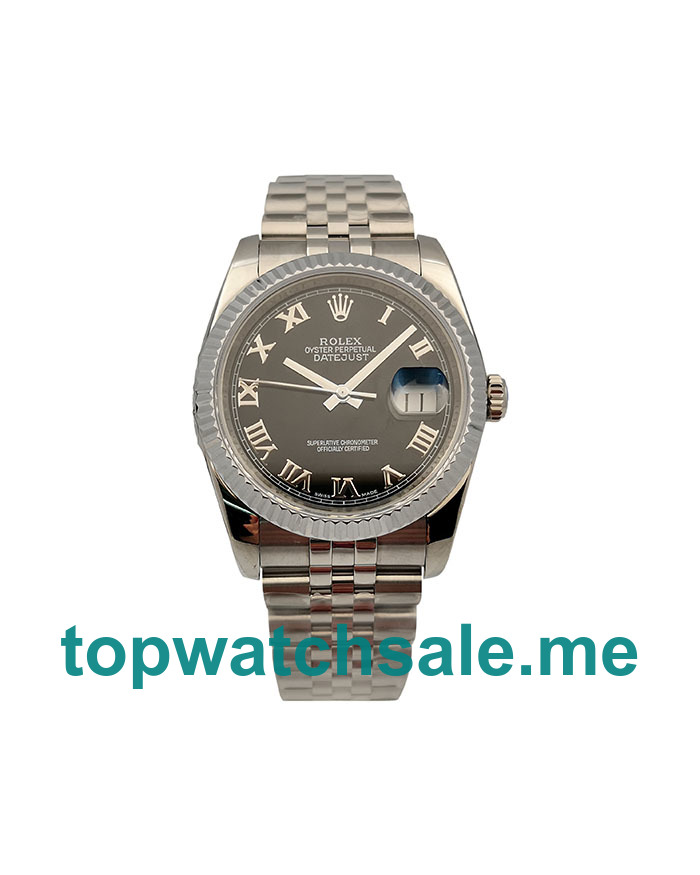 UK Black Dials Steel Rolex Datejust 116234 Replica Watches