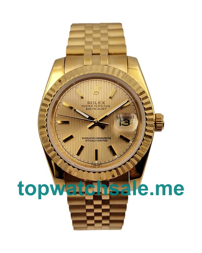 UK Champagne Dials Gold Rolex Datejust 178278 Replica Watches