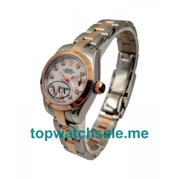 UK Mother-of-pearl Dials Steel And Rose Gold Rolex Lady-Datejust 179171 Replica Watches